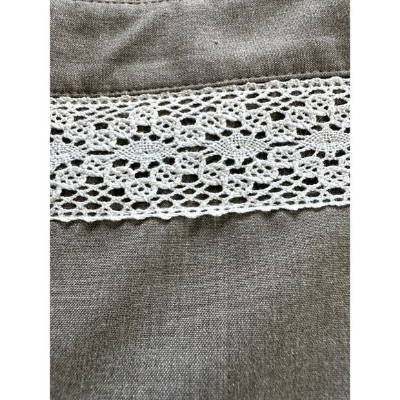 ROBERT RODRIGUEZ Women's Lace Trim Clam Digger Trouser Pants Tan Size 6 - Picture 8 of 12